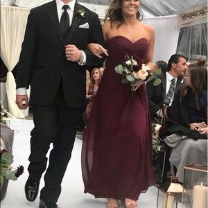 Bill Levkoff Bridesmaid Dress Wine 978